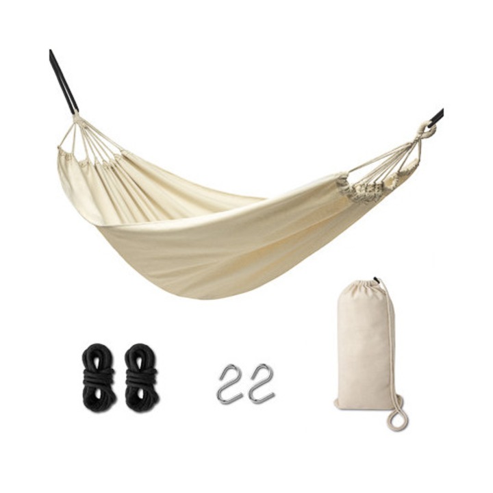 Hamac de gradina boho, 200 cm, ecru