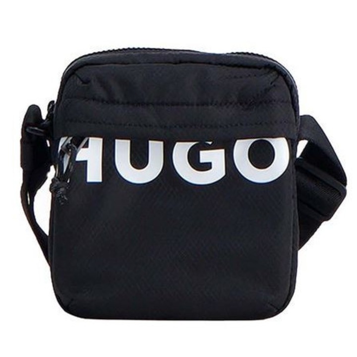 Férfi táska, HUGO, Shaun_NS Zip modell, fekete, 100% poliészter