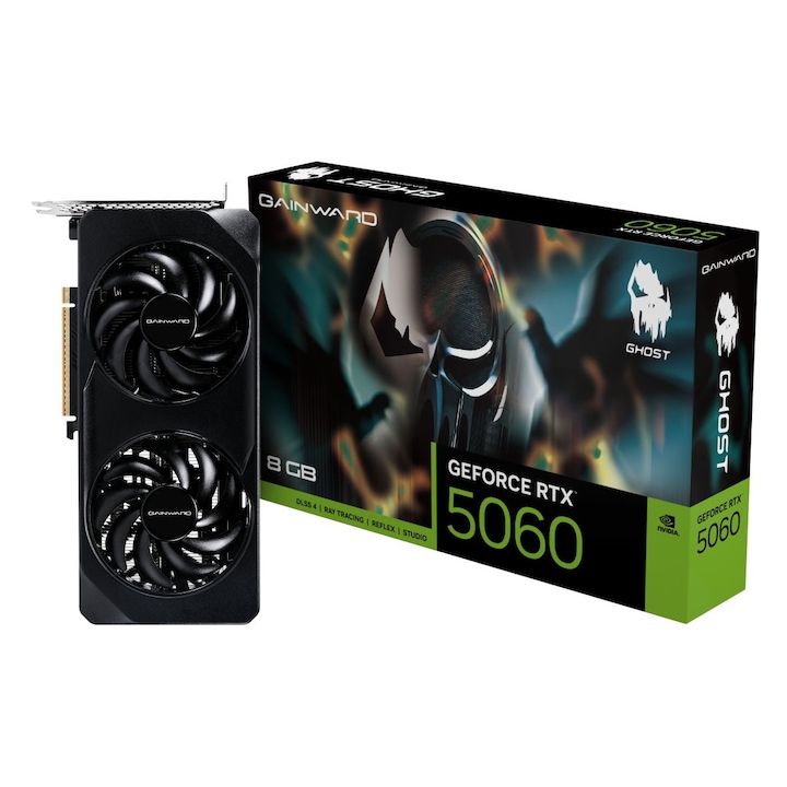 Placa Video GAINWARD GEFORCE RTX 5060 GHOST 8GB GDDR7 128 bit, PCIE 5.0, 3x DP 1x HDMI