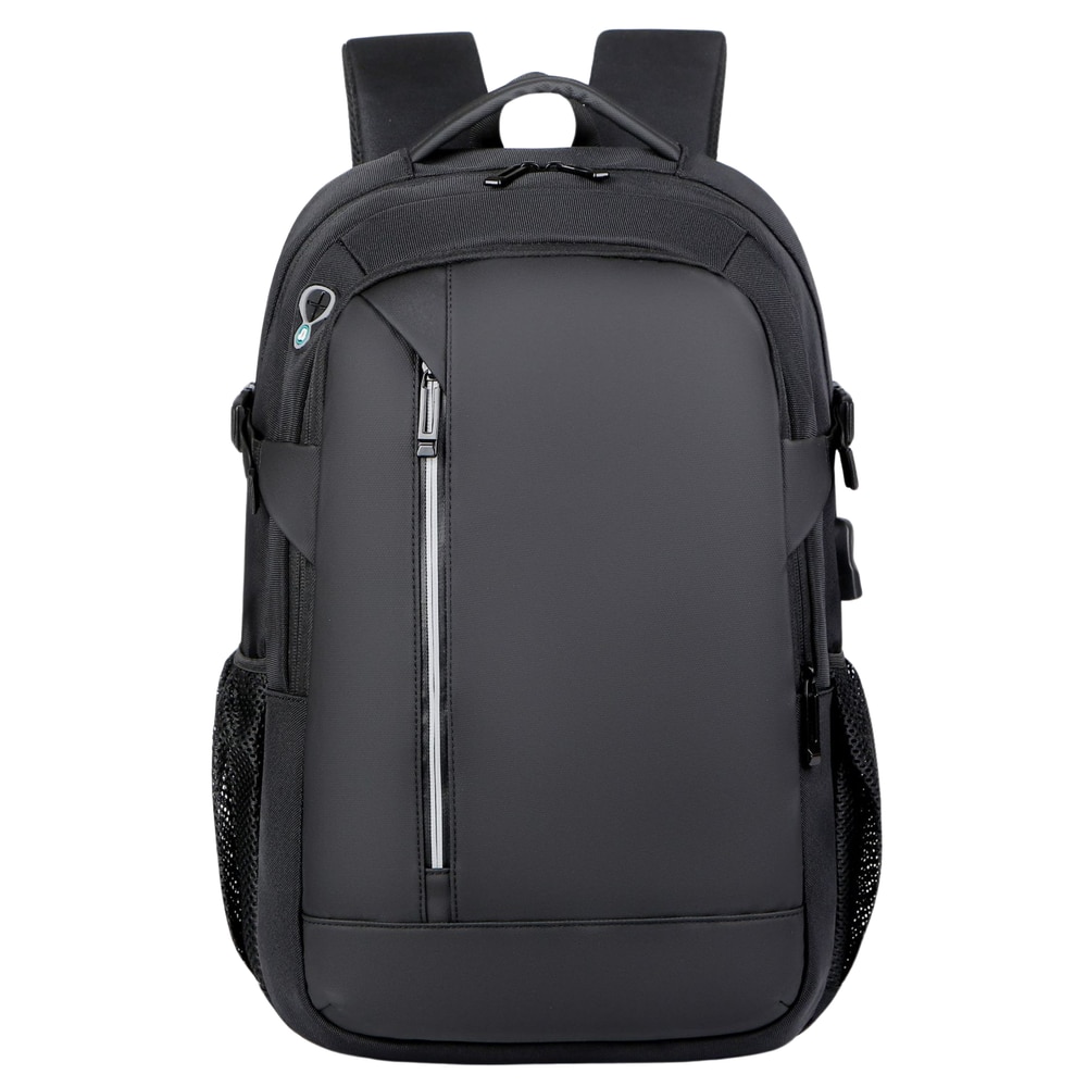 Rucsac urban LEAN cu USB, compartiment pentru laptop, elemente reflectorizante, negru, 45x32x11cm, 16L