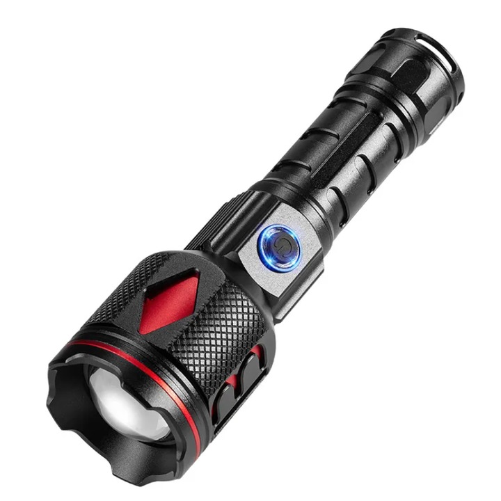 Мощен ръчен фенер ROMB LASER WICK 5800 лумена и USB зареждане