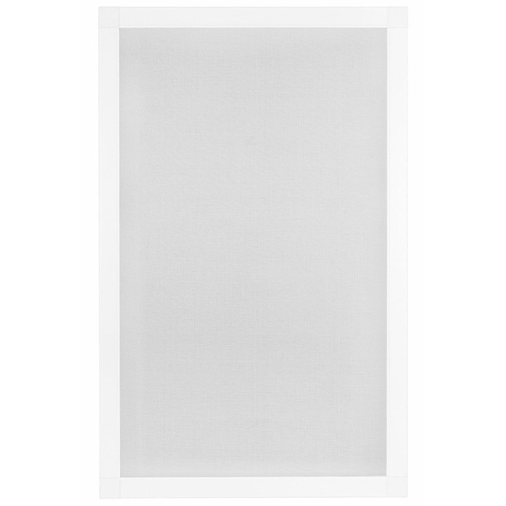 Комарник за прозорец, BOJANEK, 50x50 см, бял/сив, лесен монтаж