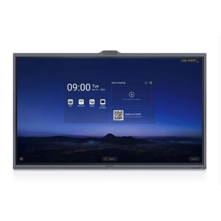 Монитор Maxhub V8630 86", видеостенен, сензорен екран, черен, 3840x2160px