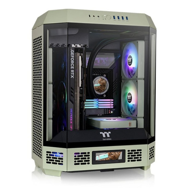 Carcasa ATX Semi-tower Thermaltake, cu iluminare multicolora, 7 sloturi de expansiune, 200V