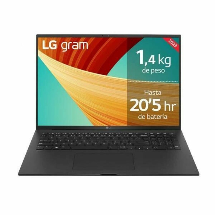 LG GRAM laptop, 17", 16 GB RAM, 512 GB SSD, fekete, spanyol Qwerty billentyűzet, Intel Core Ultra 7 155H processzor