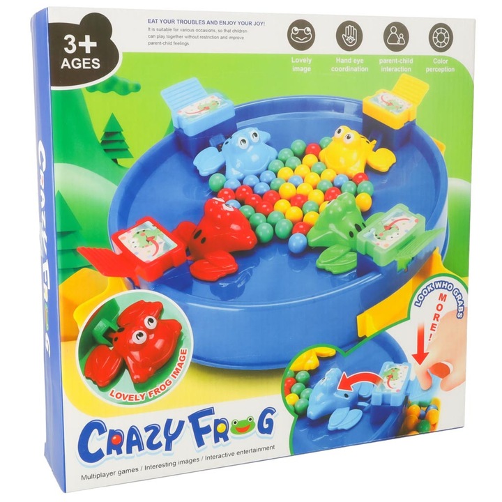 Ügyességi játék, 4 játékos, 30,5x6,6 cm, többszínű