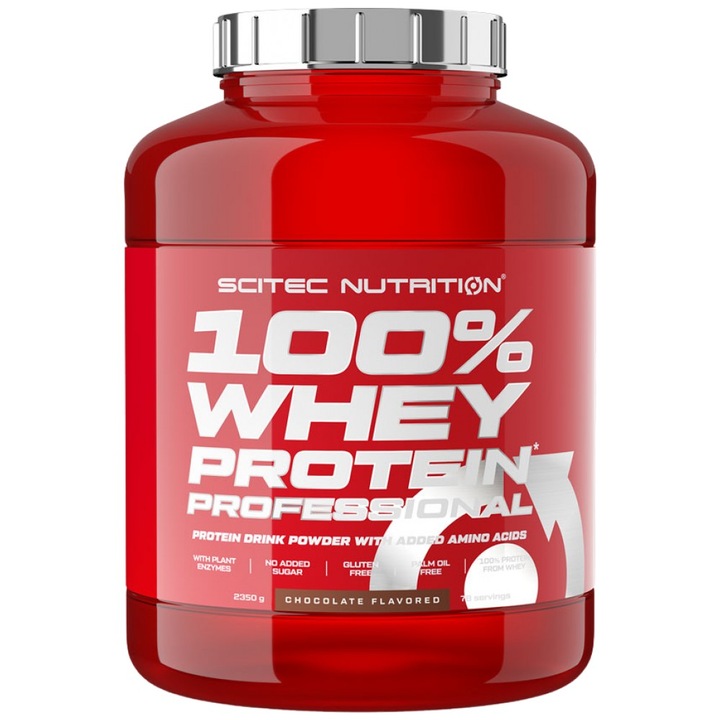 Supliment alimentar SCITEC Nutrition 100% Whey Professional, Ciocolata, 2350 grame