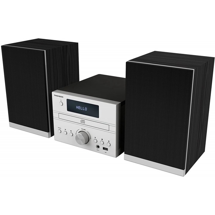 Микро кула Thomson Mic122bt, CD-Audio, CD-R, RW, USB, Bluetooth, Черен, 1
