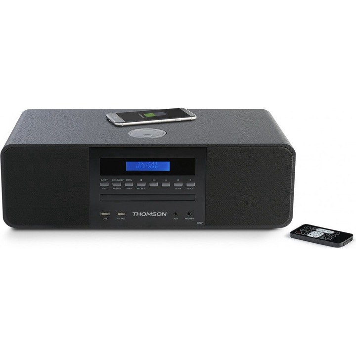 Цифрова мини кула Thomson Mic200idabbt, CD, MP3, USB, Bluetooth, DAB+, Черен, 1