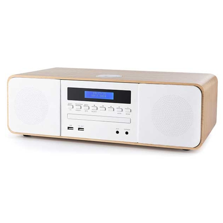 Цифрова мини кула Thomson Mic201idabbt, CD, MP3, USB, Bluetooth, DAB+, Бял, 1