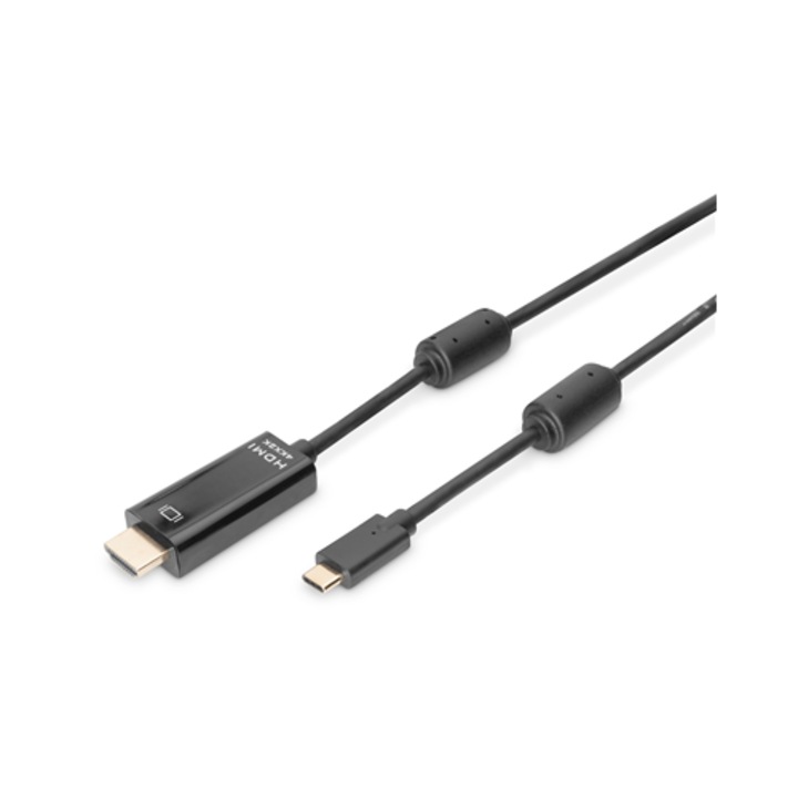 Cablu adaptor USB-C la HDMI DIGITUS 2m negru
