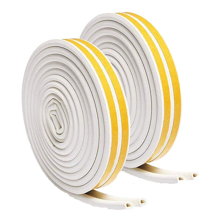 Bucati banda de etansare pentru usi si feronerie, Rqiurpn, Set 2 bucati, 10m