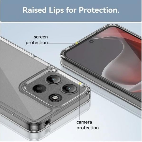 BestCase® Husa Clear Silicon 2MM pentru Motorola Moto G05, Antisoc, Protectie Camera, Transparent