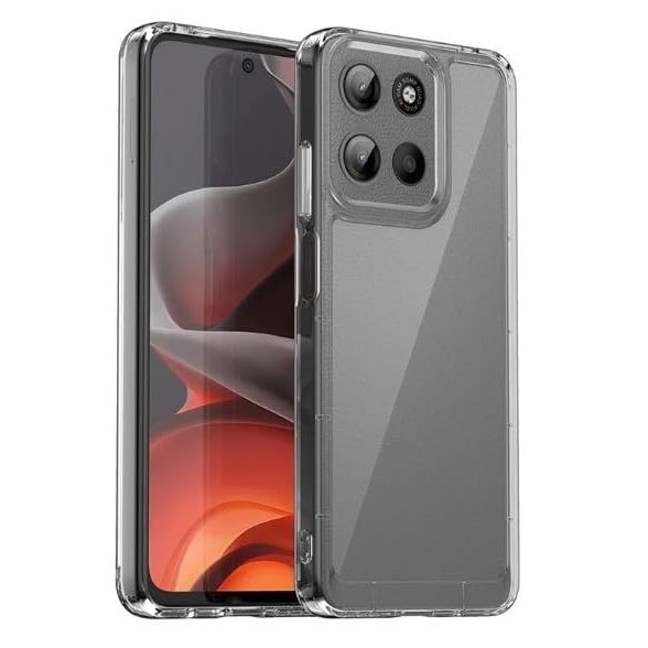 BestCase® Husa Clear Silicon 2MM pentru Motorola Moto G05, Antisoc, Protectie Camera, Transparent