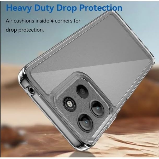 BestCase® Husa Clear Silicon 2MM pentru Motorola Moto G05, Antisoc, Protectie Camera, Transparent