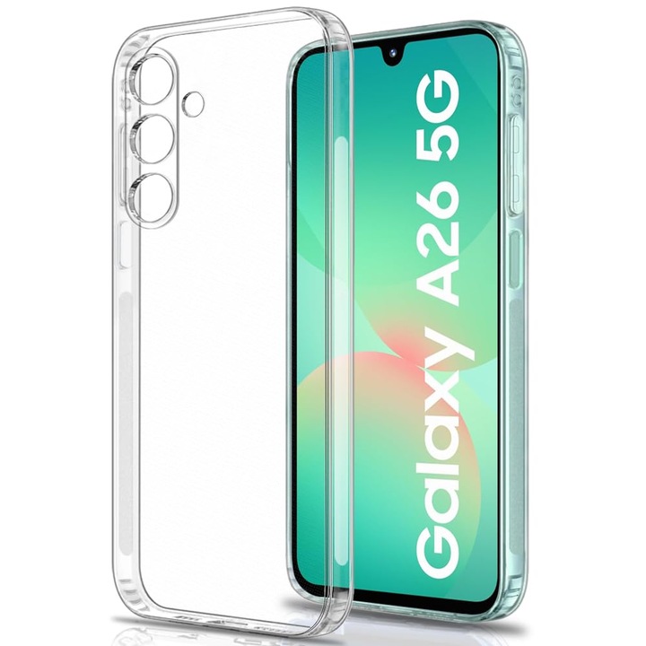 BestCase 2MM Clear Szilikon telefontok, kompatibilis modell Samsung Galaxy A26 5G, Kamera védelem, strapabíró, Átlátszó