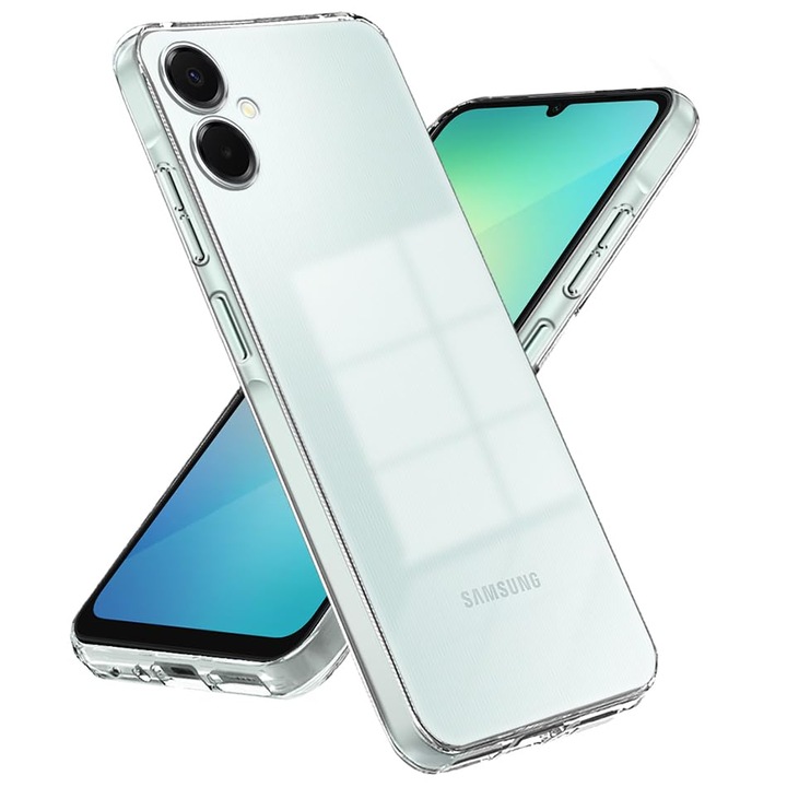 BestCase® Husa Clear Silicon 2MM pentru Samsung Galaxy A06 5G, Antisoc, Protectie Camera, Transparent