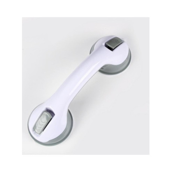 Suport de baie cu ventuze, XINGGUI, design ergonomic, instalare usoara, alb