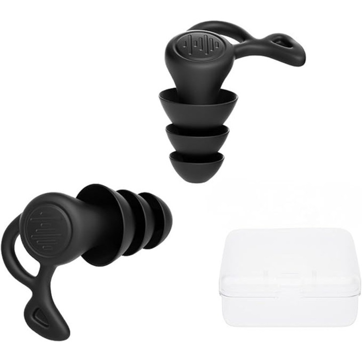 Casti de protectie fonica reutilizabile XINGGUI, 3 straturi, silicon moale, impermeabile, pentru somn si inot