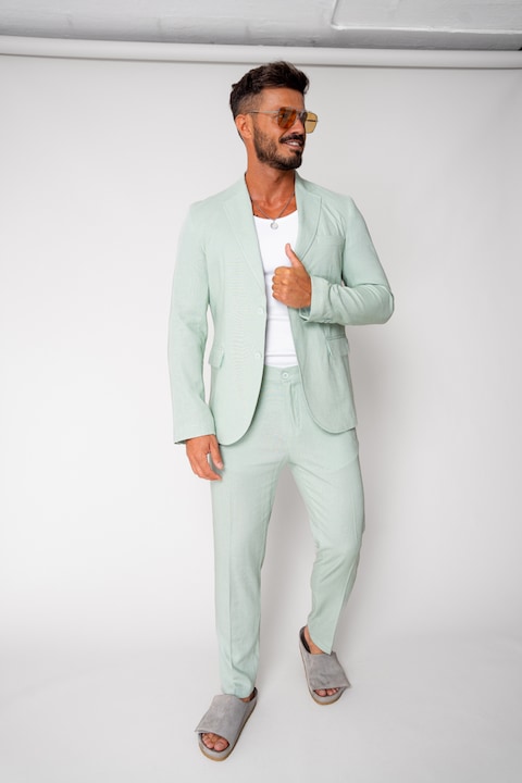 Costum Ralph din IN sacou si pantalon lung Mint New 16843, Verde menta