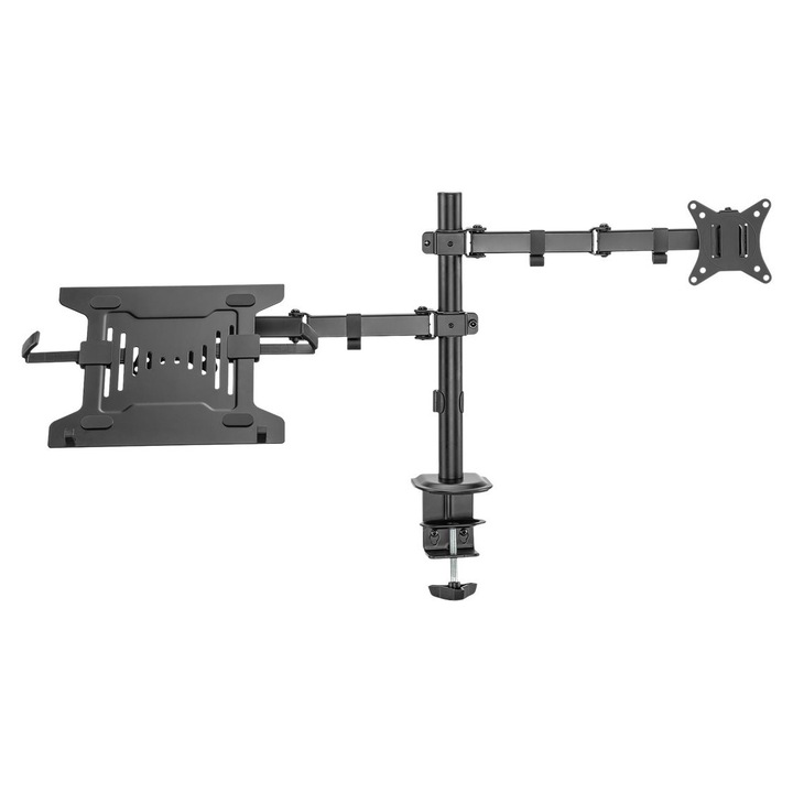 Suport birou DIGITUS DA-90436, reglabil, negru, 9kg