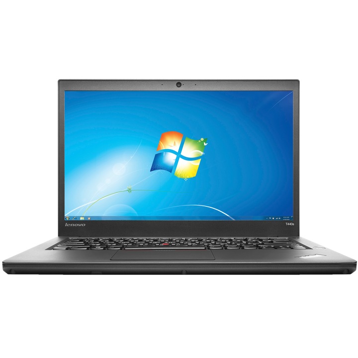 Laptop Lenovo ThinkPad T440s cu procesor Intel® Core™ i5-4300U 1.90GHz, Haswell™, 14", 8GB, SSD 256GB, Intel® HD Graphics, Microsoft Windows 7 Professional + licenta upgrade Windows 8 Pro, Black