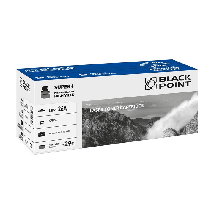 Black Point LBPPH26A toner 4000 oldal, HP CF226A nyomtatóhoz, Fekete
