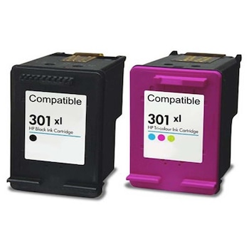 301XL Set 2buc cartuse cerneala compatibile HP301XL, (BK,Color) pentru HP Deskjet 1051,1055,1056,1510,1512,1514,2000,2050,2510,2512,2514, 810 pagini (480+330) 301XL Set 2buc cartuse cerneala compatibile HP301XL, (BK,Color) pentru HP Deskjet 1051,1055,1056,1510,1512,1514,2000,2050,2510,2512,2514, 810 pagini (480+330)