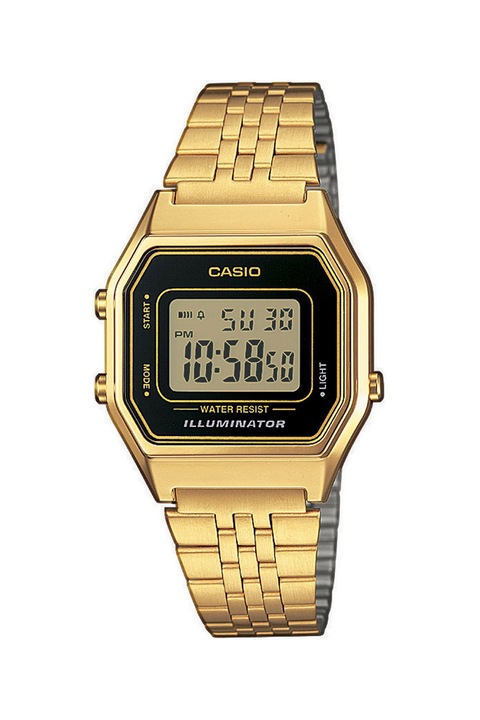 Casio, Цифров часовник с хронограф, Златист