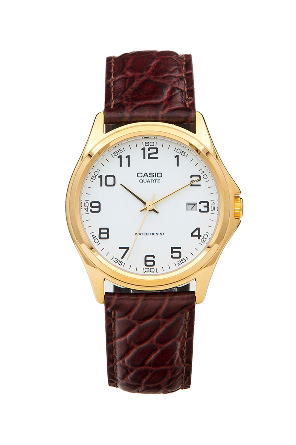 Casio, Ceas cu o curea de piele, Maro inchis