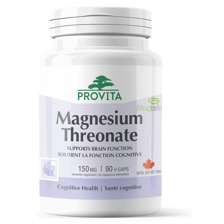 Magnesium Threonate (Treonat de magneziu), 90 caps, Provita Nutrition - supliment alimentar recomandat pentru sanatatea creierului