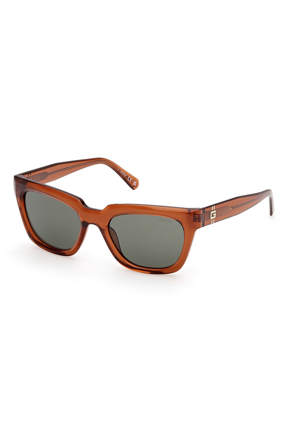 GUESS, Ochelari de soare cu lentile uni, Portocaliu stins, 53-19-145