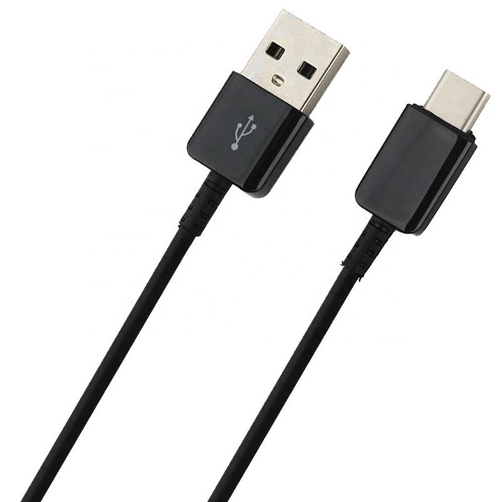 Samsung adatkábel töltéshez és adatátvitelhez, USB-ről USB Type-C-re, 1 m hosszú, fekete