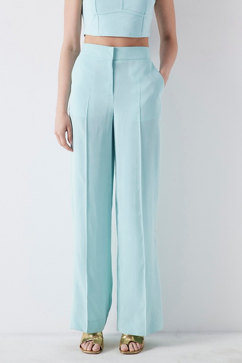 Ipekyol, Pantaloni din amestec de lyocell cu croiala dreapta, Verde menta, 36