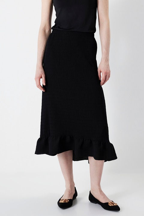 Ipekyol, Fusta cu croiala in A si terminatie evazata, Negru, 42