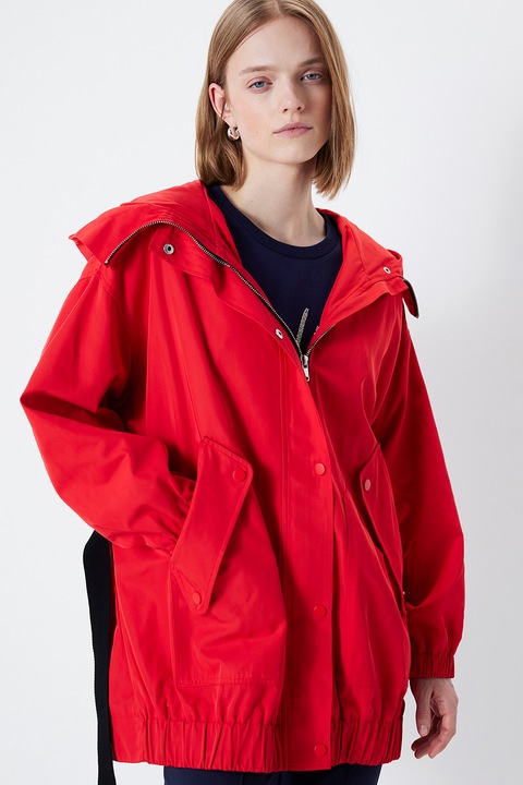 Ipekyol, Jacheta parka usoara cu gluga, Rosu