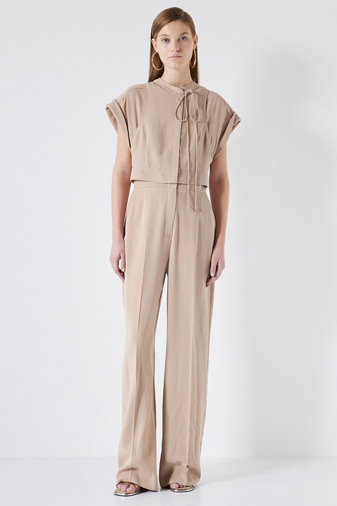 Ipekyol, Salopeta de lyocell cu maneci scurte, Maro nisip