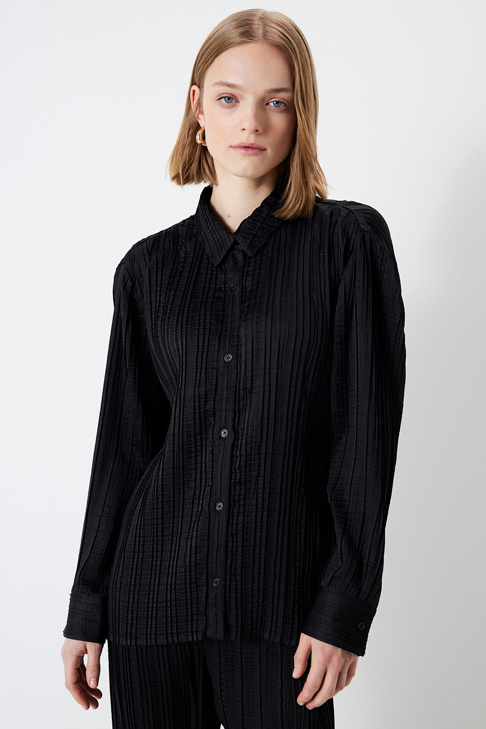 Ipekyol, Camasa regular fit cu nasturi, Gri antracit, 36