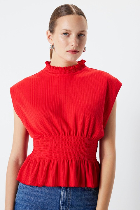 Ipekyol, Tricou cu talie elastica, Rosu vermillion