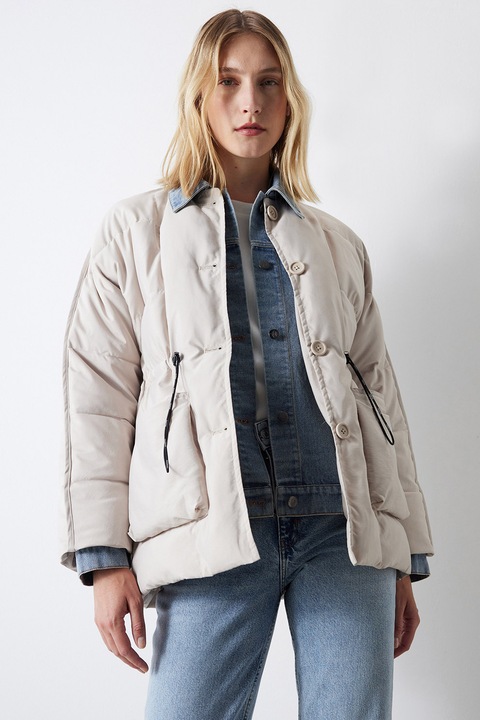 Ipekyol, Geaca cu vatelina, Alb fildes/Albastru, 36