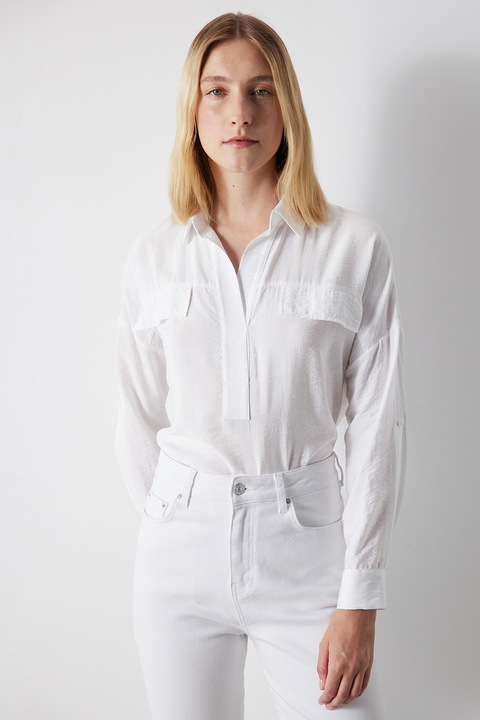 Ipekyol, Camasa lejera cu maneci lungi, Alb optic, 38