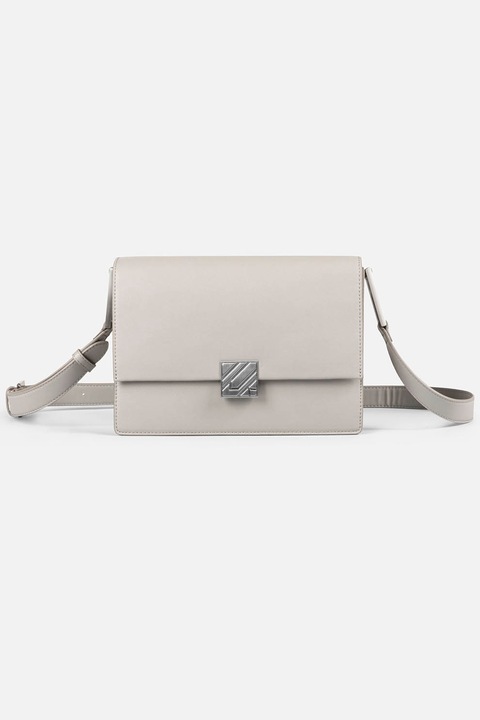 Ipekyol, Geanta crossbody de piele ecologica, Grej