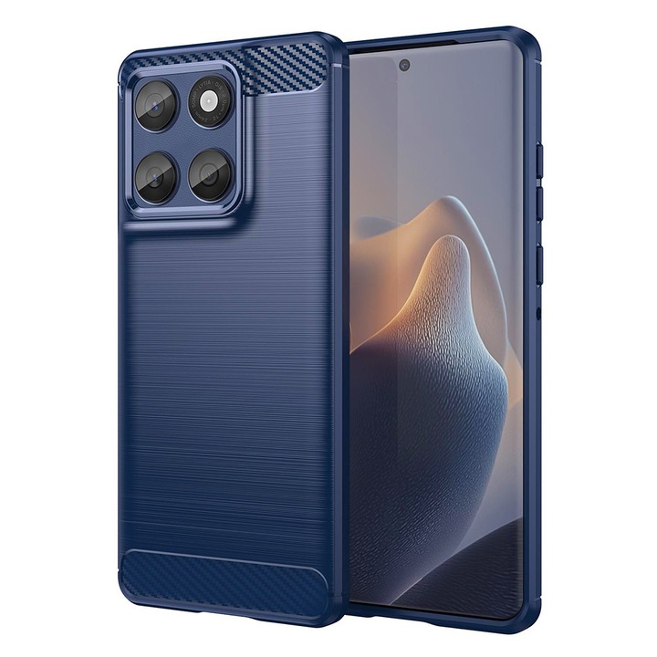 Karbonálló tok Motorola Edge 60 Fusion készülékhez, OPTIM SOLUTION, ütésálló optimalizálás, hosszú távú tok, kék