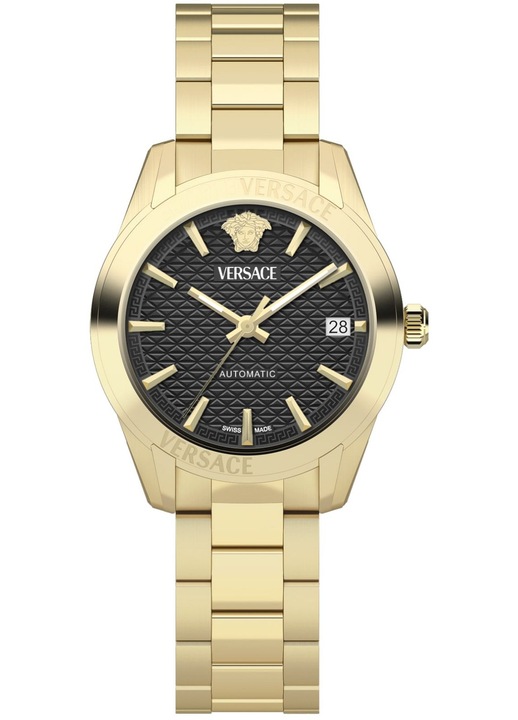 Ceas dama Versace, Greca Classic, Automatic, 35mm, Bratara din inox, Auriu
