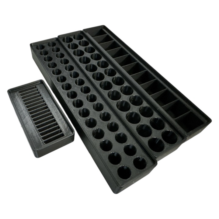 Organizator baterii universale, AA/AAA, 9V C D alb compact