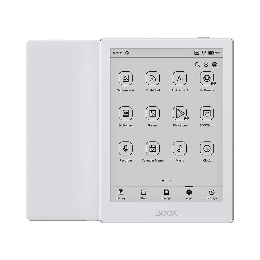 Tableta E-Ink Boox GO 6, 6 inch, Octa-Core, 2GB RAM, 32 GB, Android 11, Alb