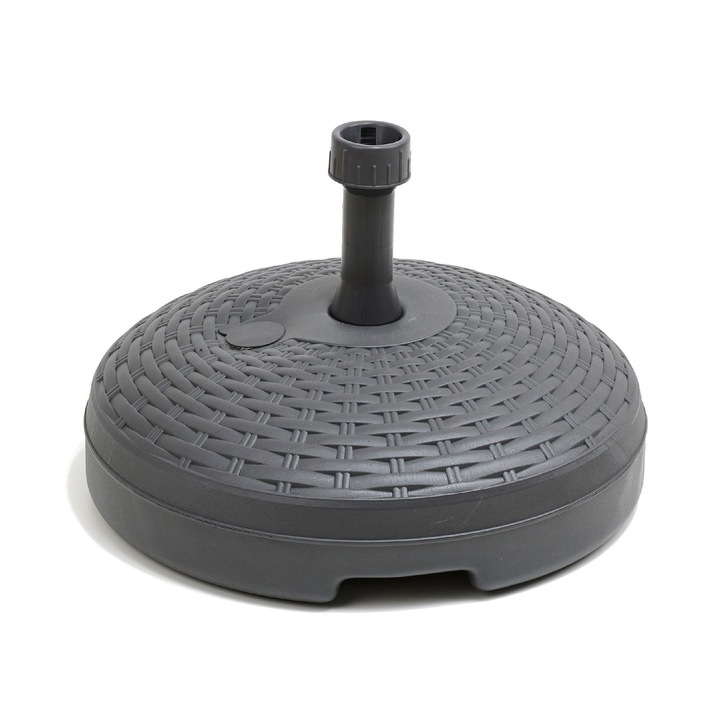 Suport umbrela terasa, plastic, Ø 45 cm, H 15 cm, gri