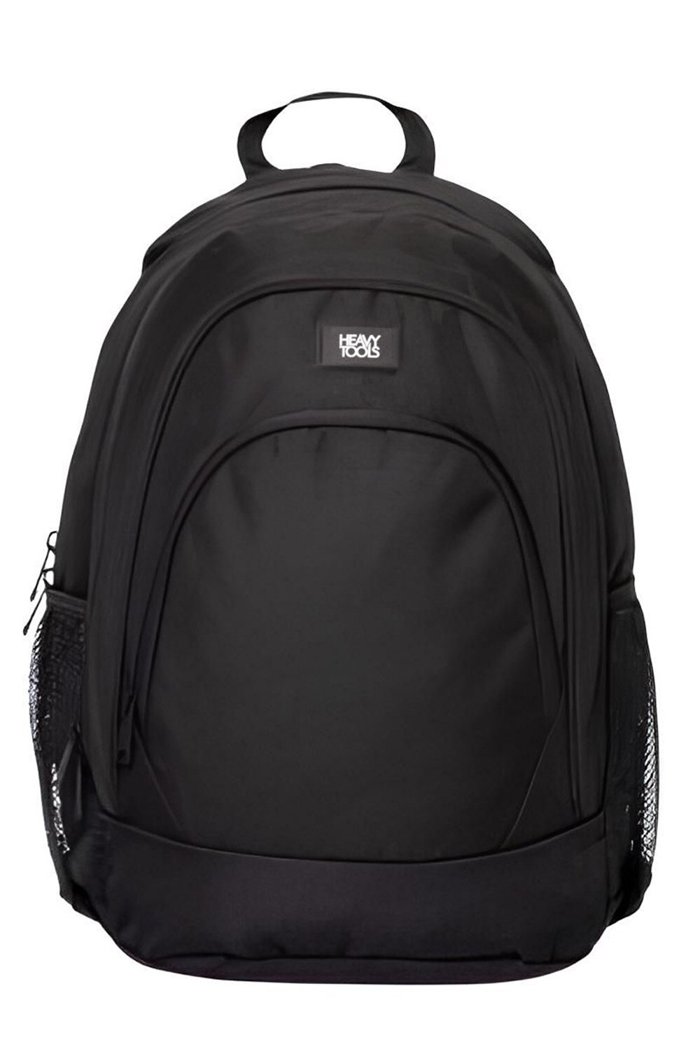 HEAVY TOOLS, Rucsac cu buzunar exterior si amortizare pe partea din spate, Negru, Alb optic