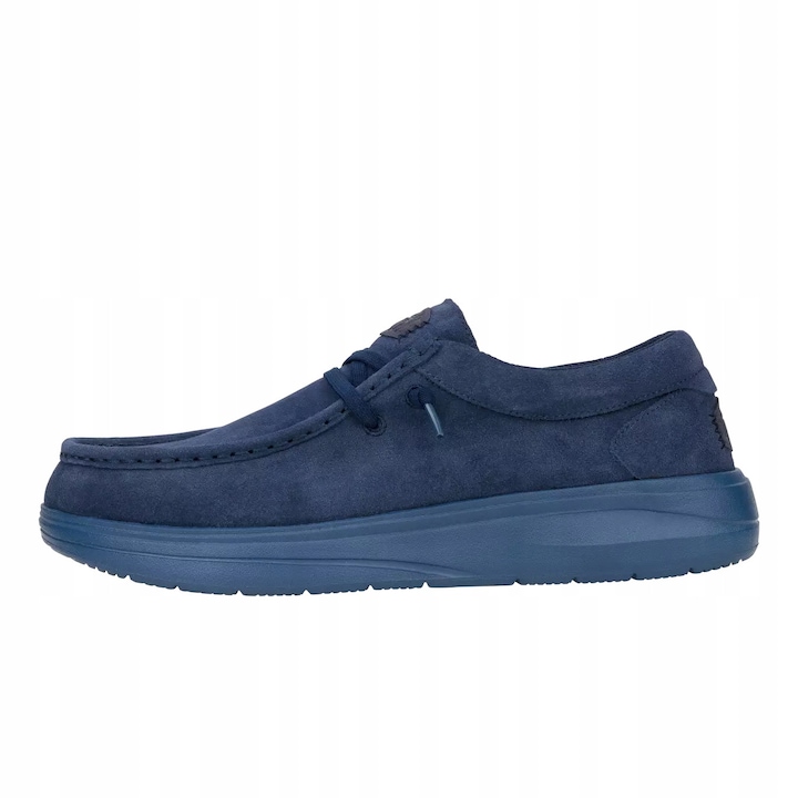 HeyDude, Mocasini Barbati Piele Intoarsa, Wally Comf Suede, Albastru, Albastru