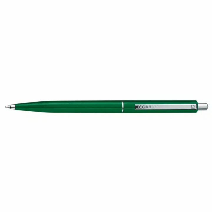 Химикалка с механизъм, Senator, Point Classic, 0.8 мм, пластмаса, зелен